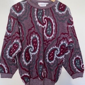 Vintage Oversized Fire Islander Sweater Size Small